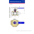 NPT L/T Port Three Way Industrial ball valve